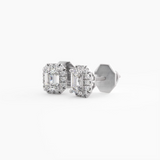 The Estelle Emerald Halo Studs