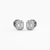 The Estelle Emerald Halo Studs
