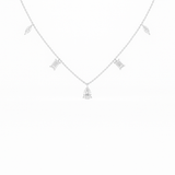 The Mixed Shape Diamond Drop Necklace