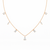 The Mixed Shape Diamond Drop Necklace