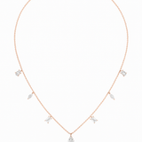 The Mixed Shape Diamond Drop Necklace