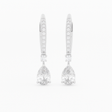 The Pear Drop Diamond Huggies