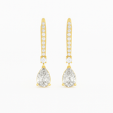 The Pear Drop Diamond Huggies