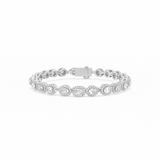 The Mixed Halo Tennis Bracelet