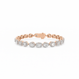 The Mixed Halo Tennis Bracelet