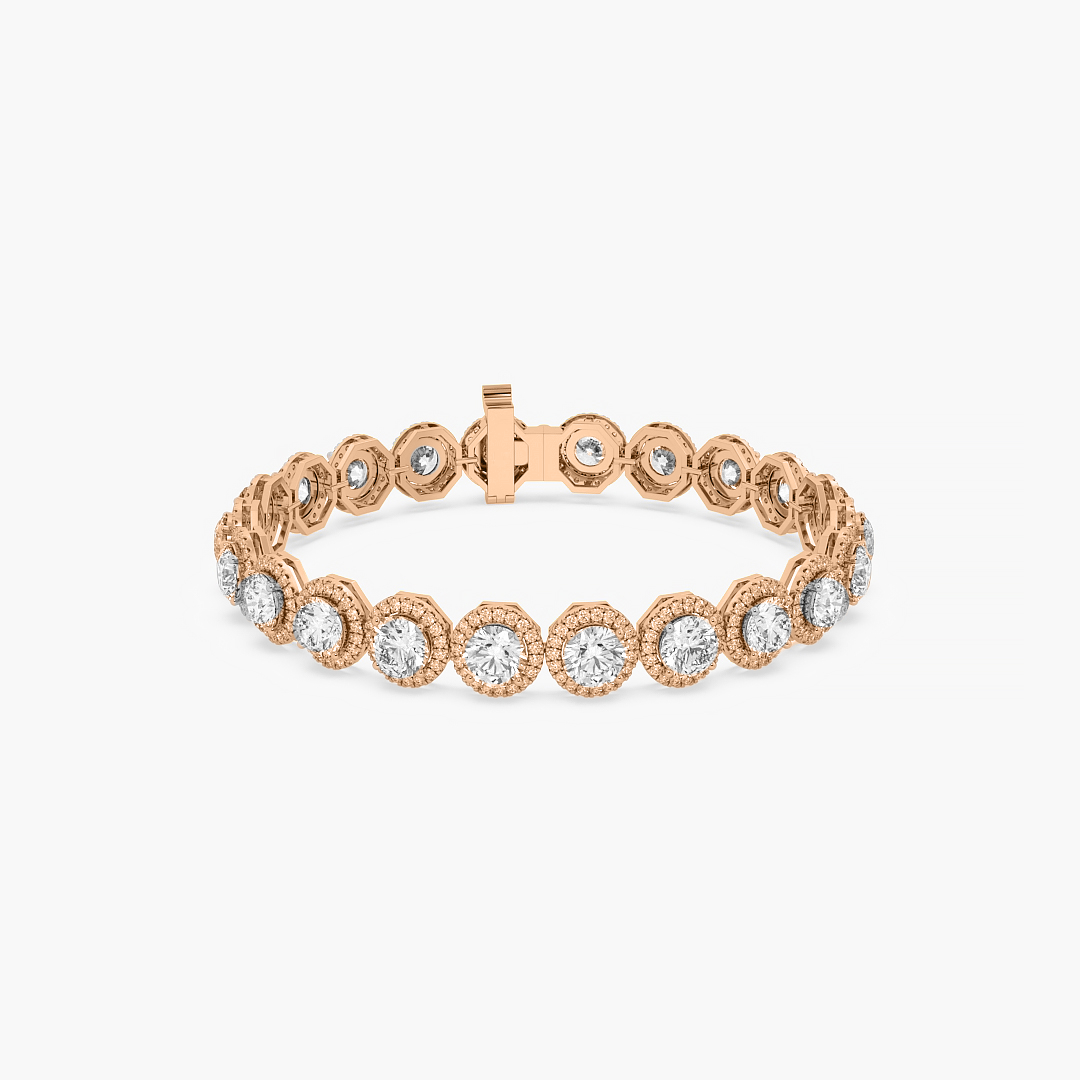 The Halo Link Diamond Bracelet