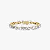 The Mixed Halo Tennis Bracelet