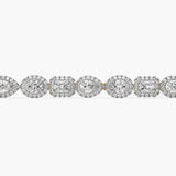 The Mixed Halo Tennis Bracelet