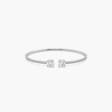 The Twin Solitaire Open Bangle