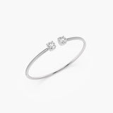 The Twin Solitaire Open Bangle