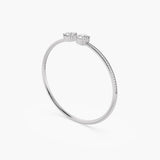 The Twin Solitaire Open Bangle