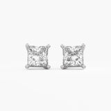 Princess Cut Solitaire Studs