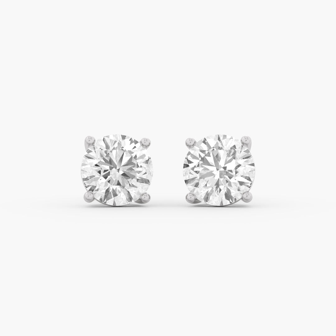 Classic Round Solitaire Studs