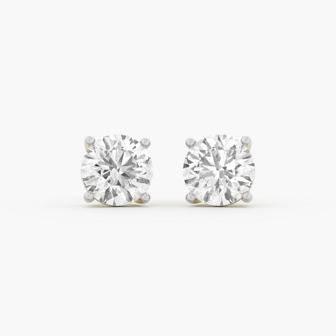 Classic Round Solitaire Studs