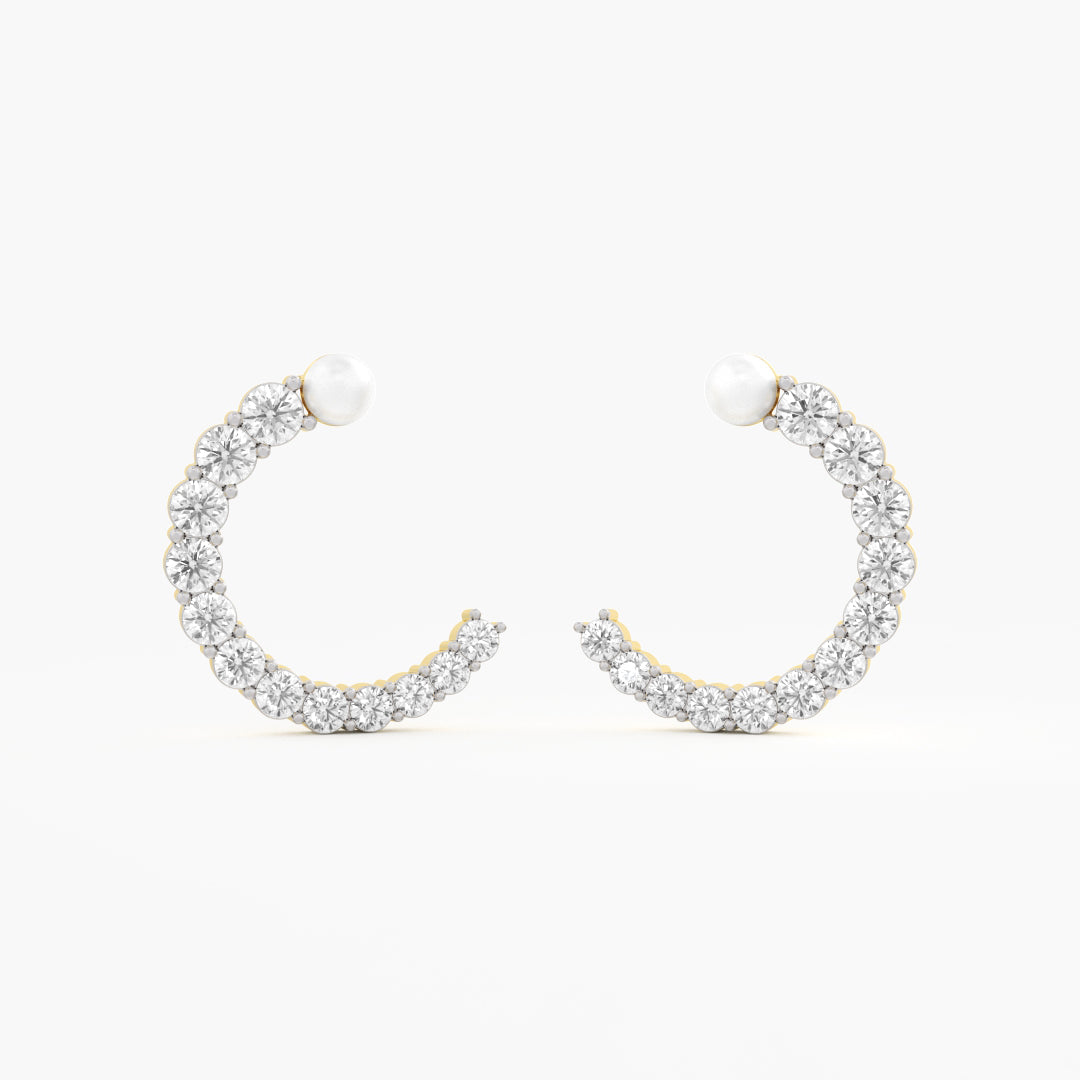 Luna Pearl Graduated Hoops