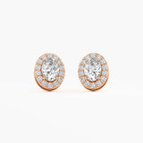 The Radiance Oval Halo Studs