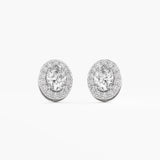 The Radiance Oval Halo Studs