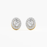 The Radiance Oval Halo Studs