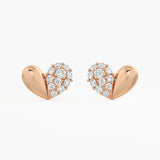 Two-Tone Dome Stud Earrings
