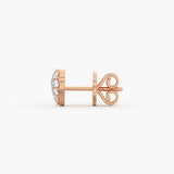 Two-Tone Dome Stud Earrings