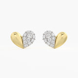 Two-Tone Dome Stud Earrings