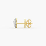 Two-Tone Dome Stud Earrings