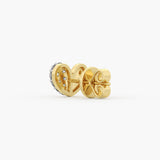 Two-Tone Dome Stud Earrings
