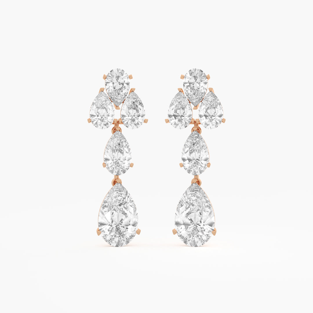 Regal Pear Drop Earrings