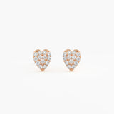 The Pavé Heart Studs