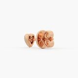 The Pavé Heart Studs