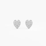 The Pavé Heart Studs