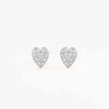 The Pavé Heart Studs