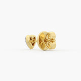 The Pavé Heart Studs