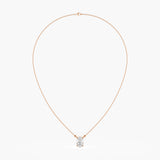 The Classic Oval Diamond Solitaire Pendant