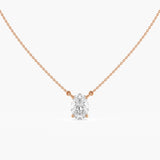 The Classic Oval Diamond Solitaire Pendant