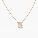 The Classic Oval Diamond Solitaire Pendant