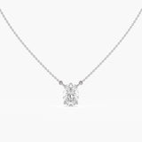 The Classic Oval Diamond Solitaire Pendant