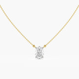 The Classic Oval Diamond Solitaire Pendant