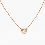 Bezel Solitaire Diamond Necklace