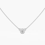 Bezel Solitaire Diamond Necklace