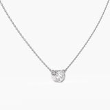 Bezel Solitaire Diamond Necklace