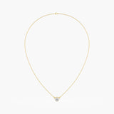 Bezel Solitaire Diamond Necklace
