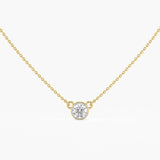 Bezel Solitaire Diamond Necklace