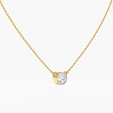 Bezel Solitaire Diamond Necklace