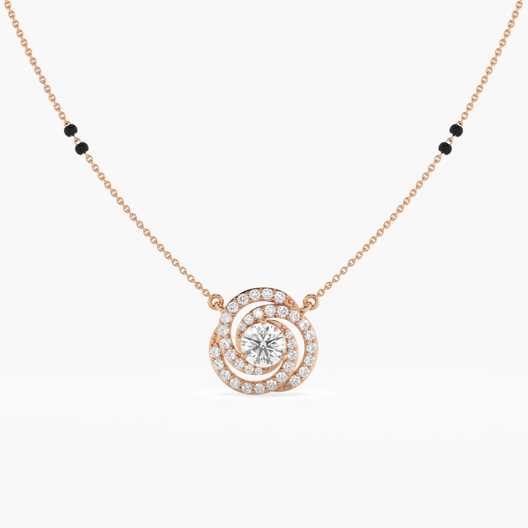 Swirl Solitaire Mangalsutra