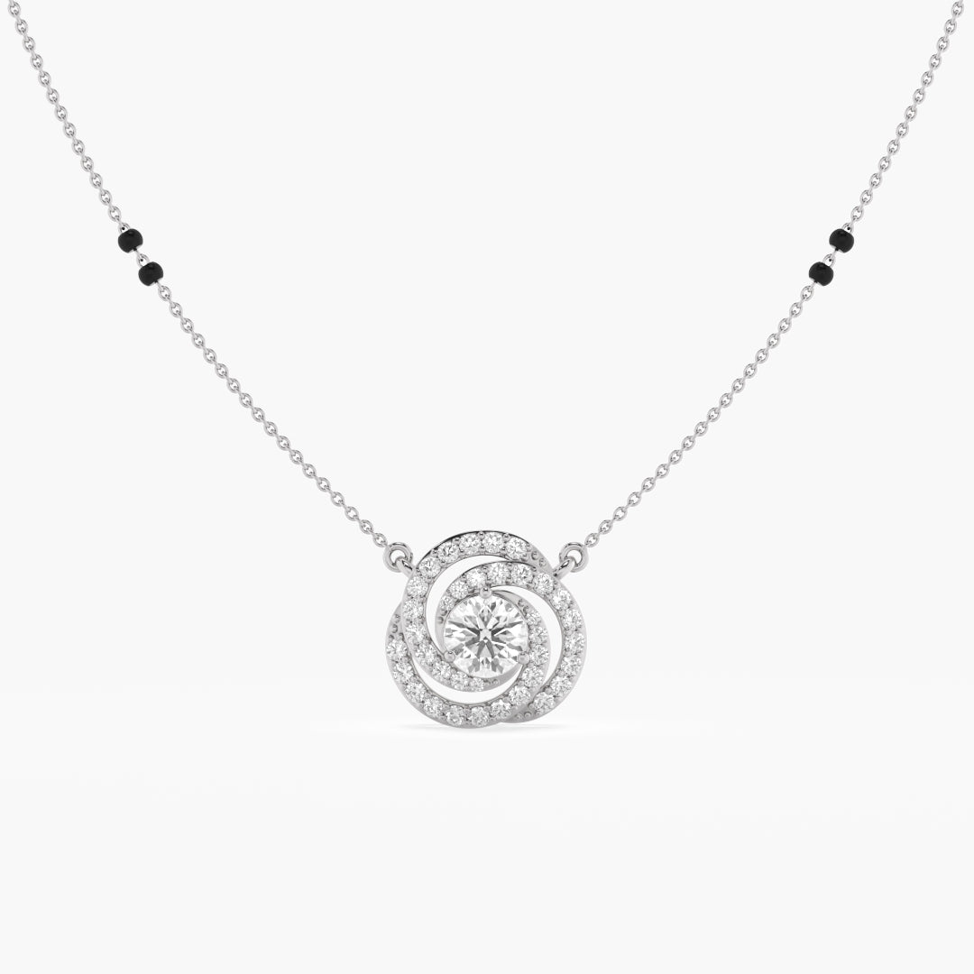 Swirl Solitaire Mangalsutra