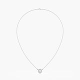The Oval Halo Diamond Pendant