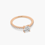 Golden Glow Cushion Ring