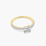 Golden Glow Cushion Ring