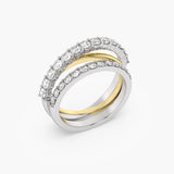 Golden Curve Diamond Band